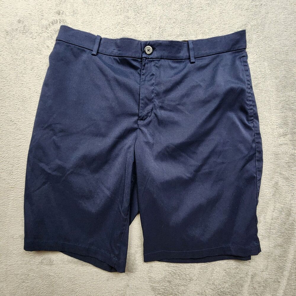 Nike Mens 38 Dark Blue Dri Fit Golf Shorts 10 Inseam Flat Front Casual Wear